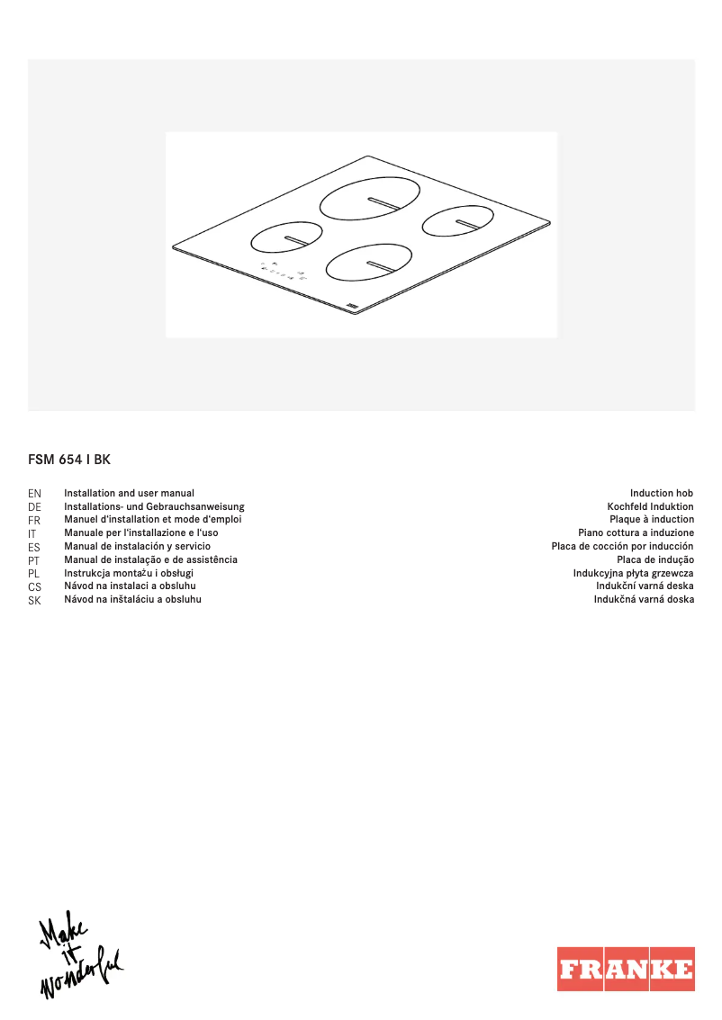 Imagen de la primera página del manual del dispositivo FSM 654 I BK