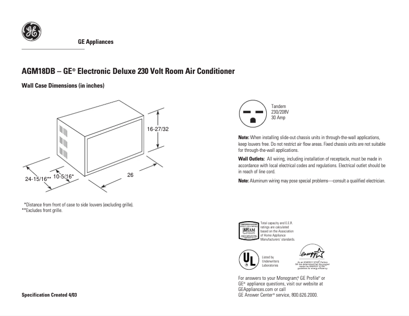 Imagen de la primera página del manual del dispositivo AGM18DB