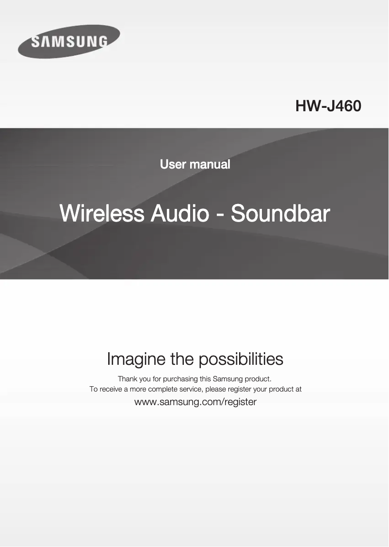 Imagen de la primera página del manual del dispositivo HW-J460