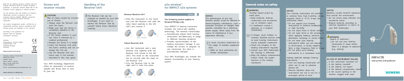 Página 1 del manual Manual de usuario Siemens IMPACT R