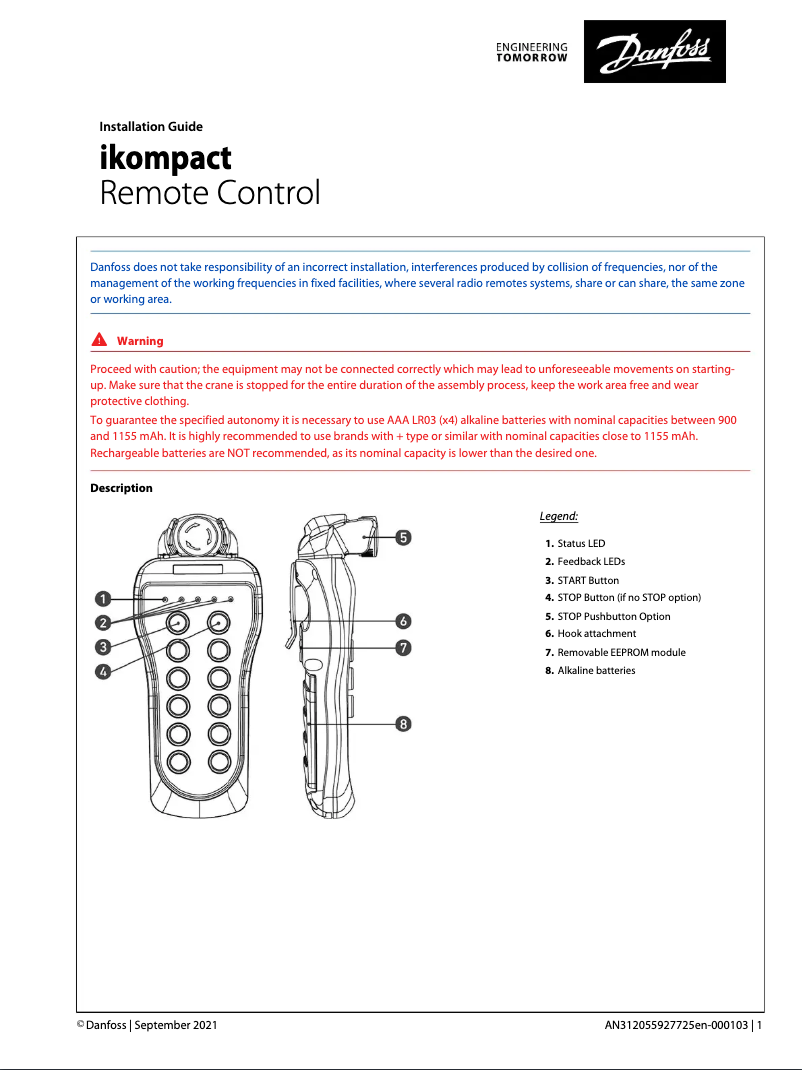 Imagen de la primera página del manual del dispositivo IK2