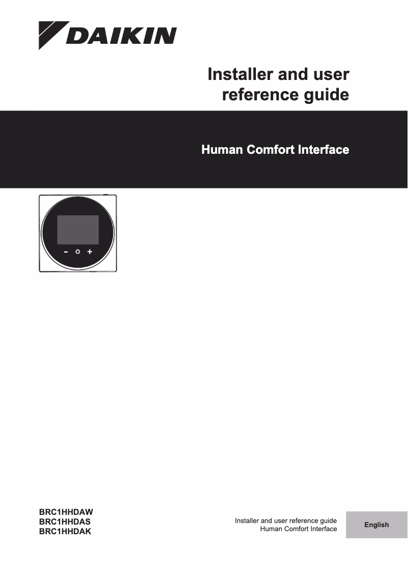 Imagen de la primera página del manual del dispositivo BRC1HHDAS