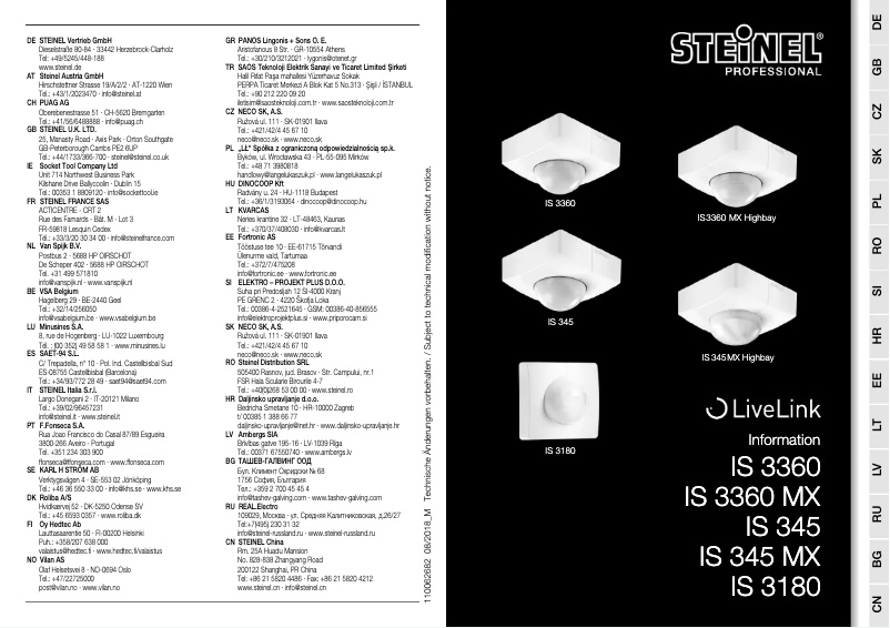 Página 1 del manual Manual de usuario Steinel IS 3360
