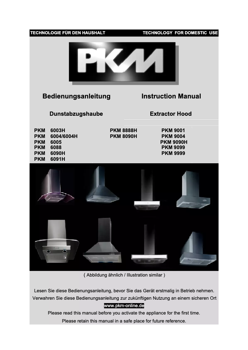 Imagen de la primera página del manual del dispositivo 8090H
