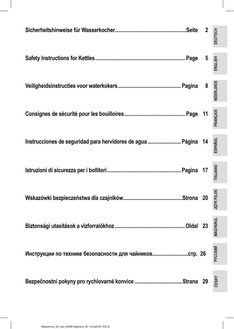 Imagen de la primera página del manual del dispositivo WKS 3002 CB