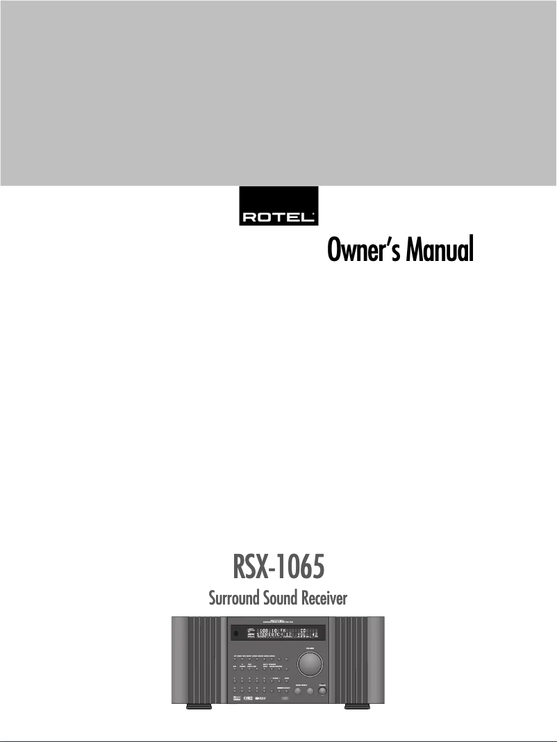 Imagen de la primera página del manual del dispositivo RSX-1065