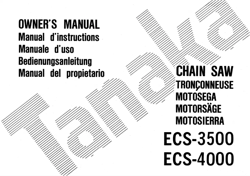 Página 1 del manual Manual de usuario Tanaka ECS-3500