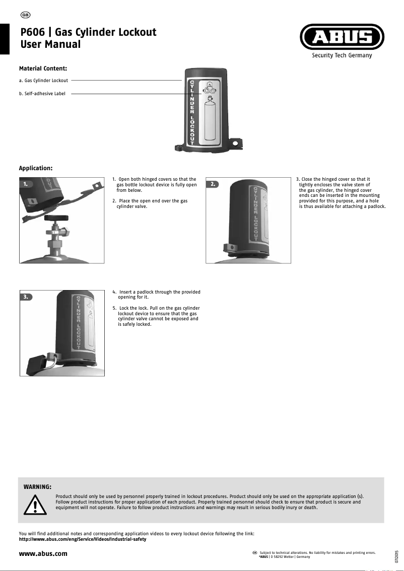 Página 1 del manual Manual de usuario Abus P606