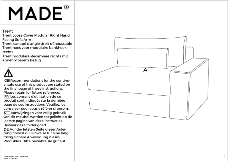 Imagen de la primera página del manual del dispositivo Trent