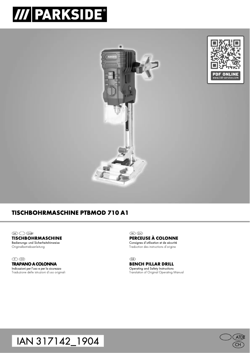 Imagen de la primera página del manual del dispositivo PTBMOD 710 A1