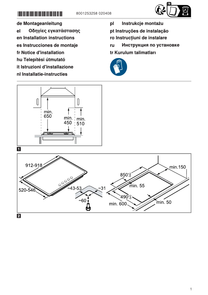 Página 1 del manual Instrucciones / montaje Siemens ER9A6SB70