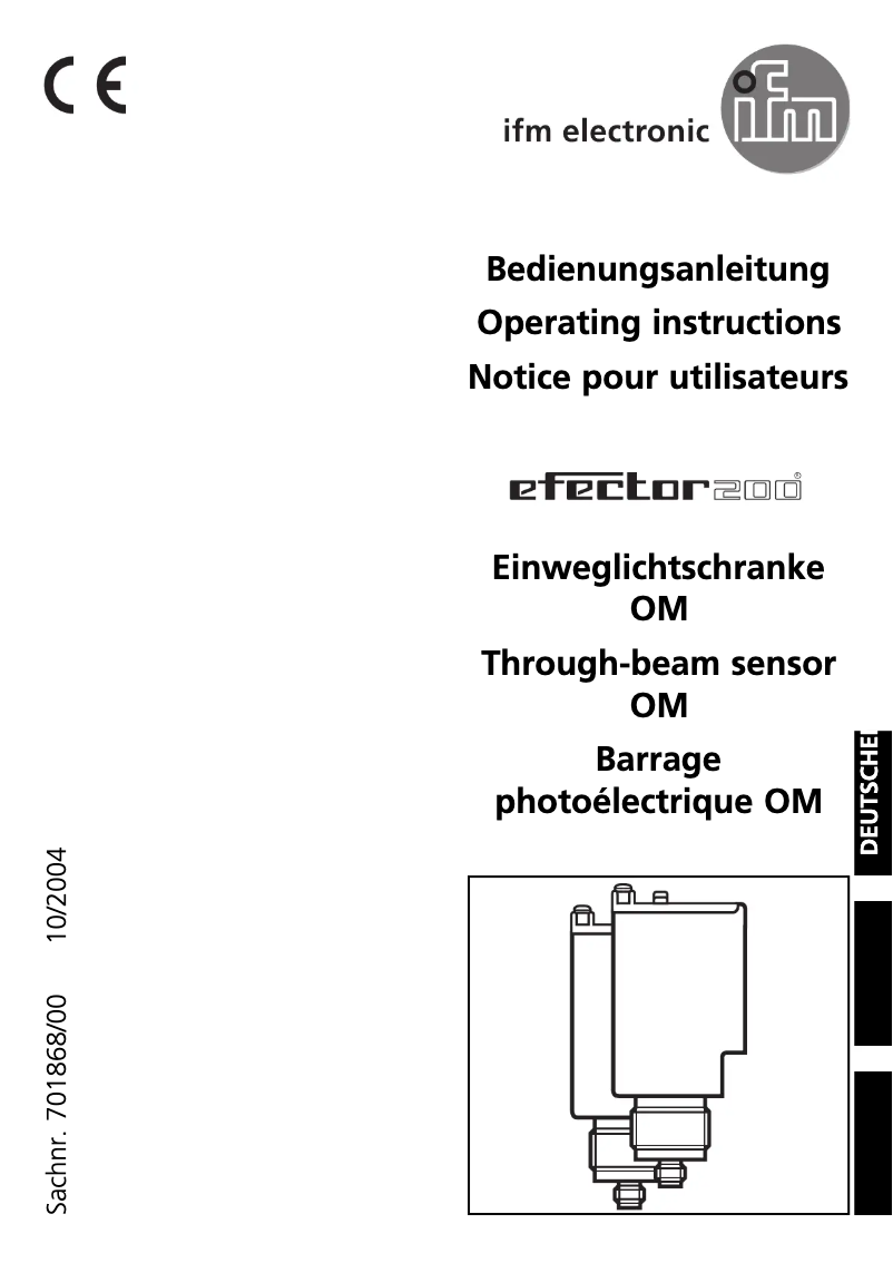Imagen de la primera página del manual del dispositivo OM5001