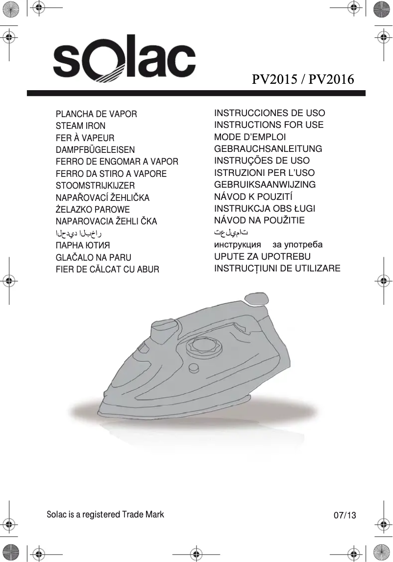 Página 1 del manual Manual de usuario Solac PV2015
