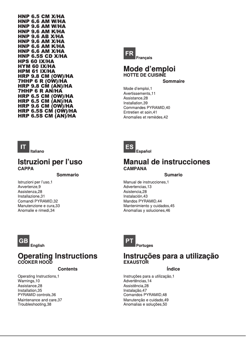 Página 1 del manual Manual de usuario Hotpoint Ariston 7HHP 6 R (AN)/HA