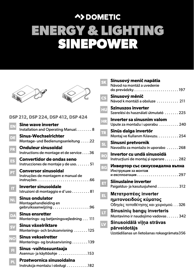 Página nº 1 - Manual de usuario Dometic SinePower DSP 412