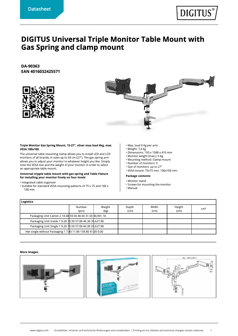 Imagen de la primera página del manual del dispositivo DA-90363
