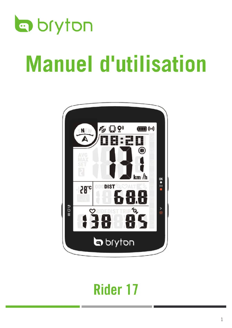 Imagen de la primera página del manual del dispositivo Rider 17