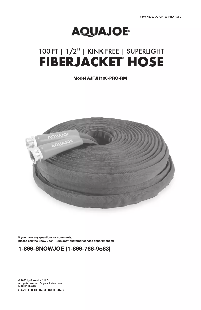 Página nº 1 - Manual de usuario Aqua Joe AJFJH100-PRO-RM