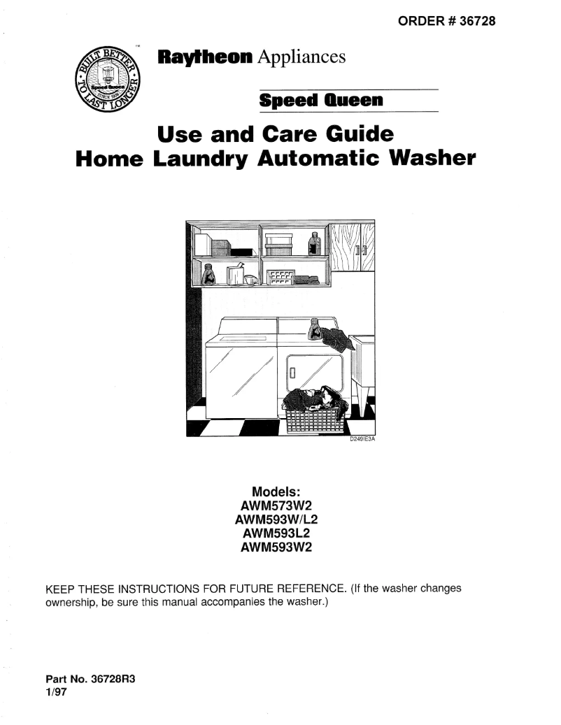 Imagen de la primera página del manual del dispositivo AWM573W2