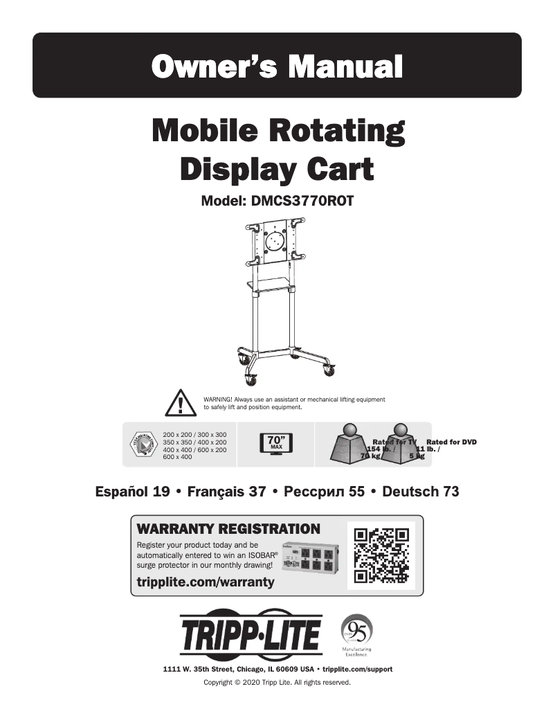 Imagen de la primera página del manual del dispositivo DMCS3770ROT