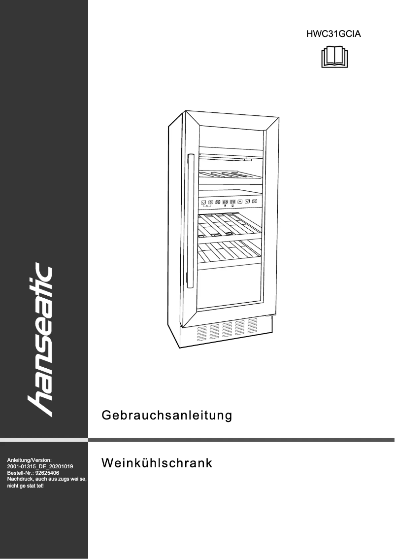 Imagen de la primera página del manual del dispositivo HWC31GCIA