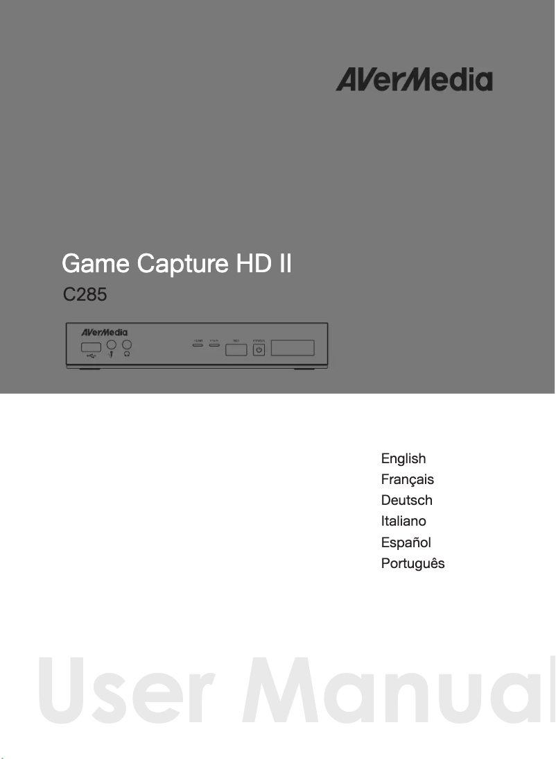 Página nº 1 - Manual de usuario AVerMedia Live Gamer Extreme 2 GC551