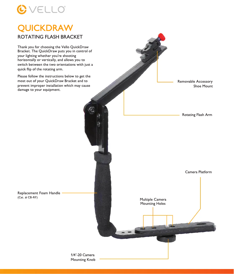 Página 1 del manual Manual de usuario Vello QuickDraw CB-100