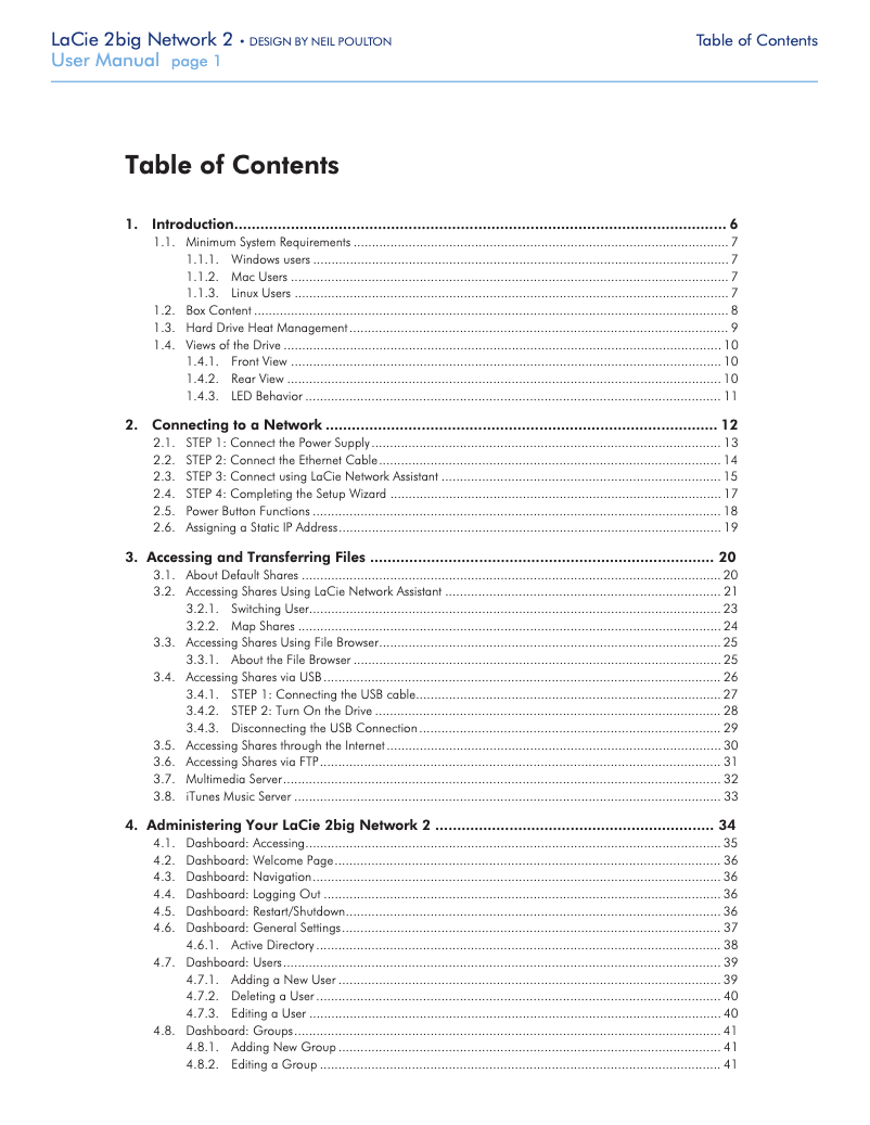 Página nº 1 - Manual de usuario LaCie 3big Network 2