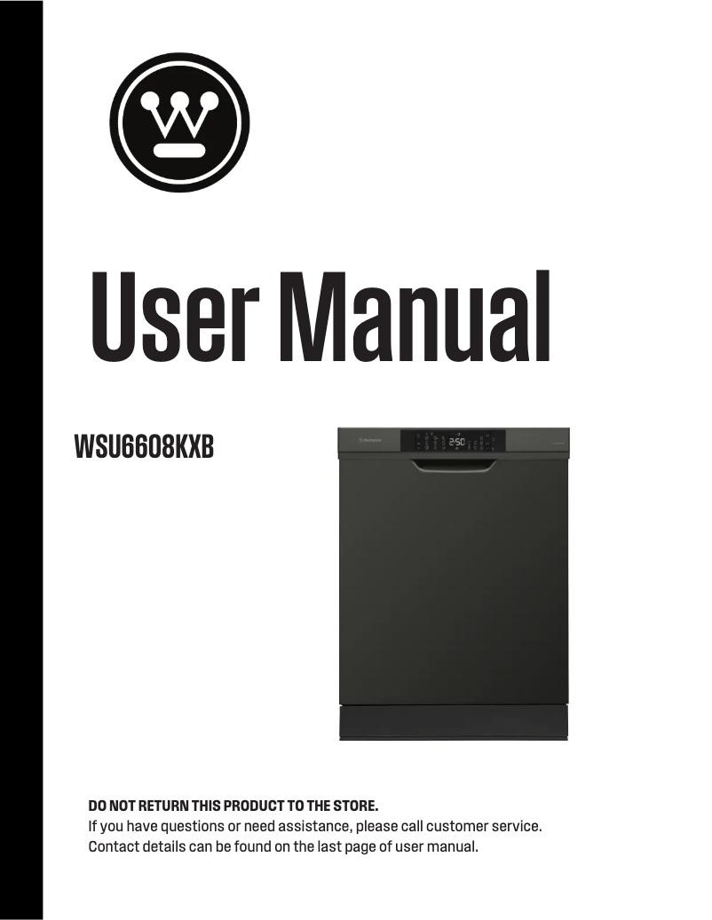 Imagen de la primera página del manual del dispositivo WSU6608KXB