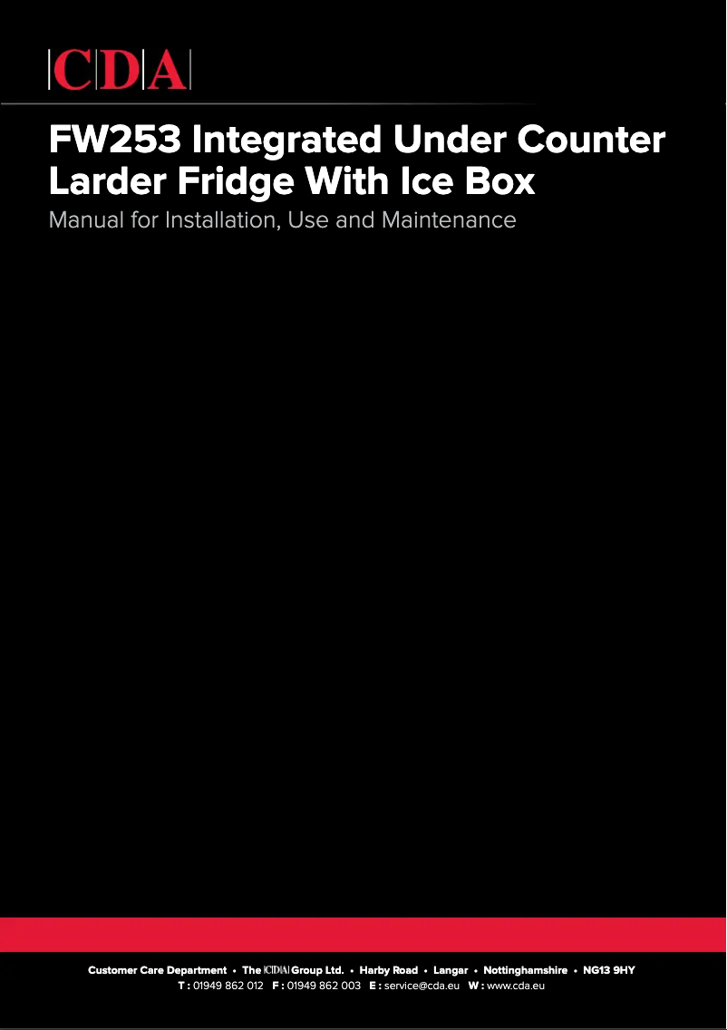 Página 1 del manual Manual de usuario CDA FW253