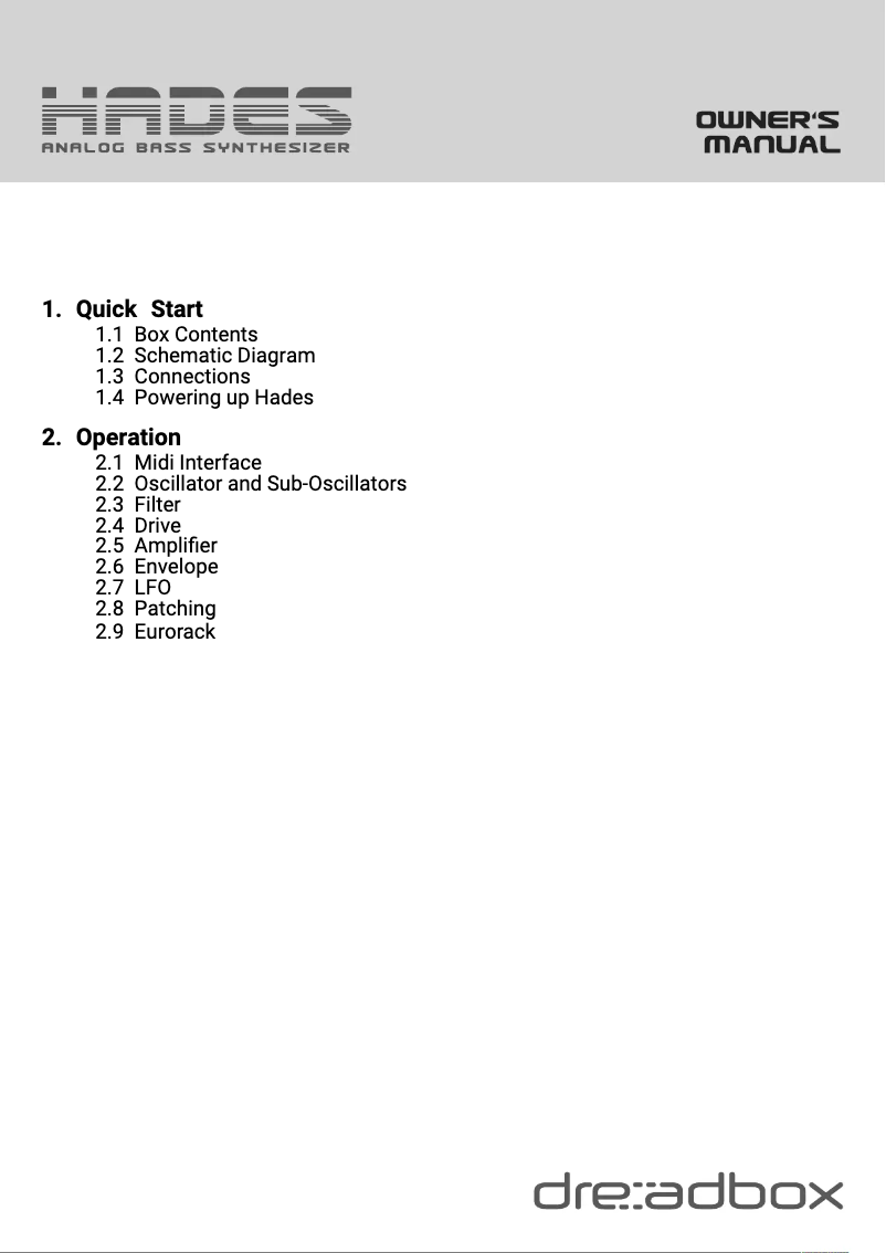 Imagen de la primera página del manual del dispositivo Hades