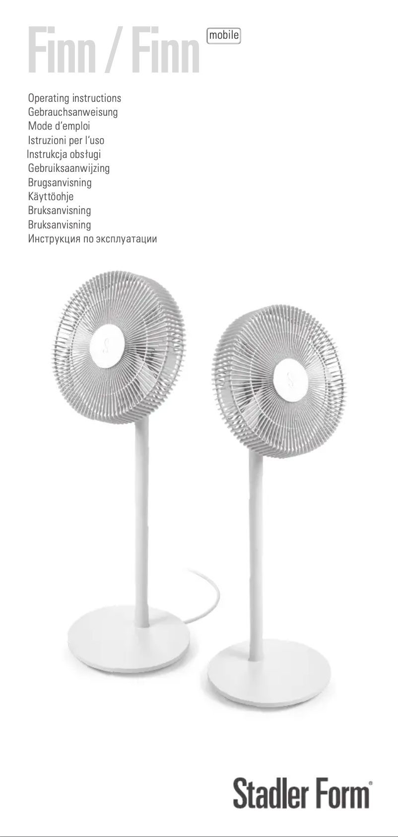 Página nº 1 - Manual de usuario Stadler Form Finn