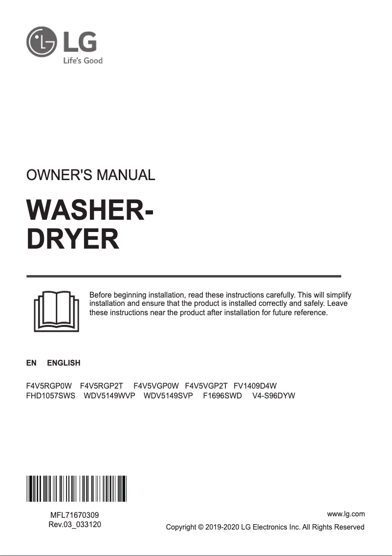 Imagen de la primera página del manual del dispositivo V4-S96DYW