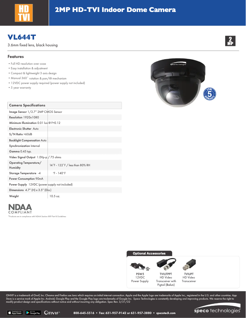 Imagen de la primera página del manual del dispositivo VL644T