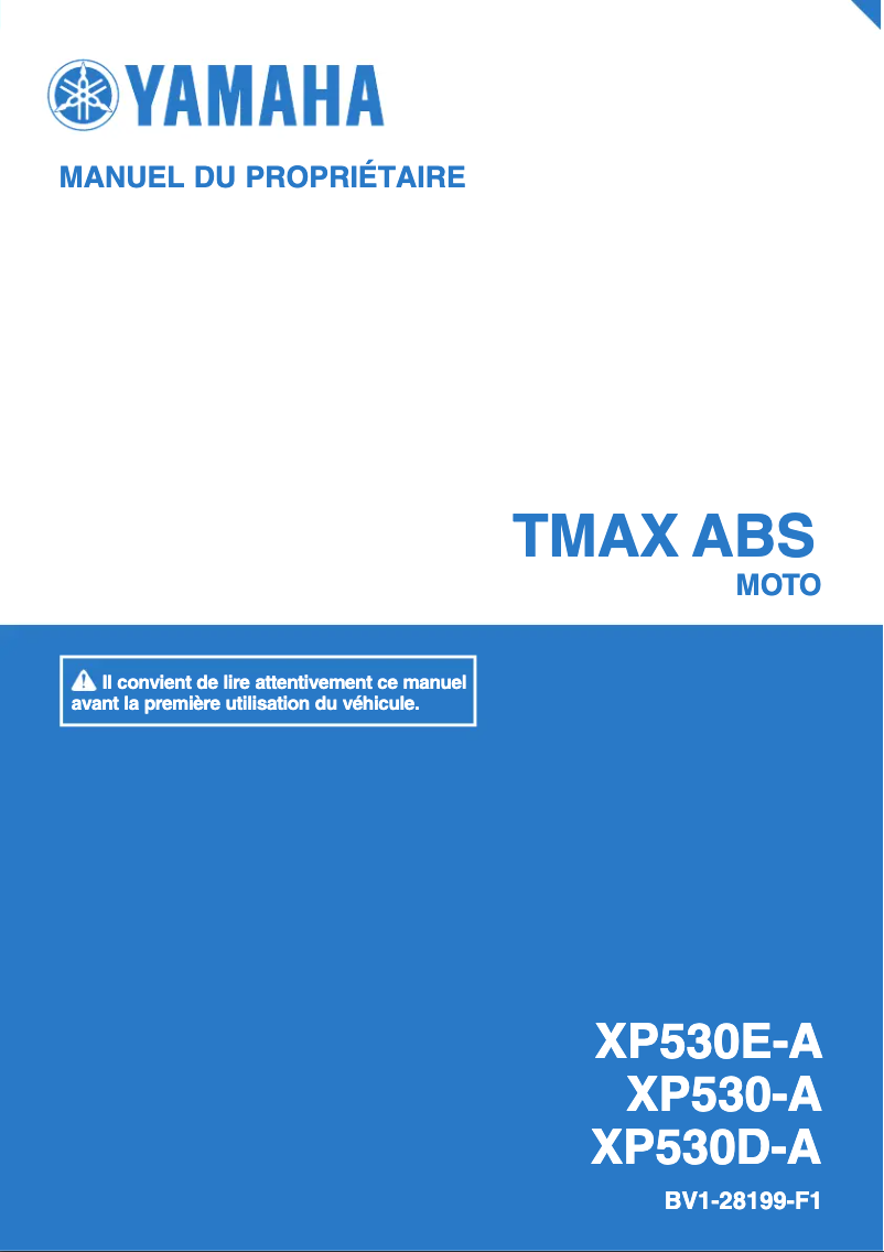 Página 1 del manual Manual de usuario Yamaha TMAX (2018)