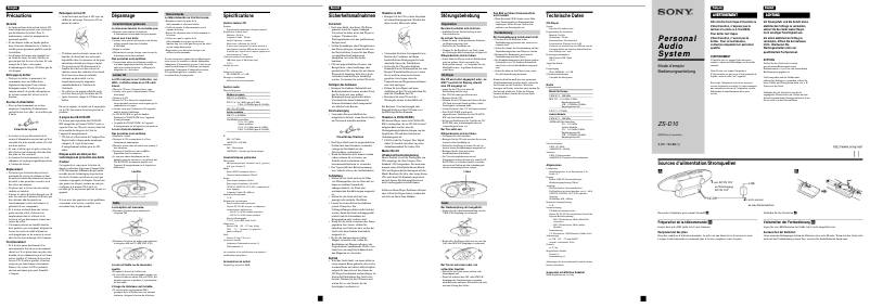 Imagen de la primera página del manual del dispositivo ZS-D10