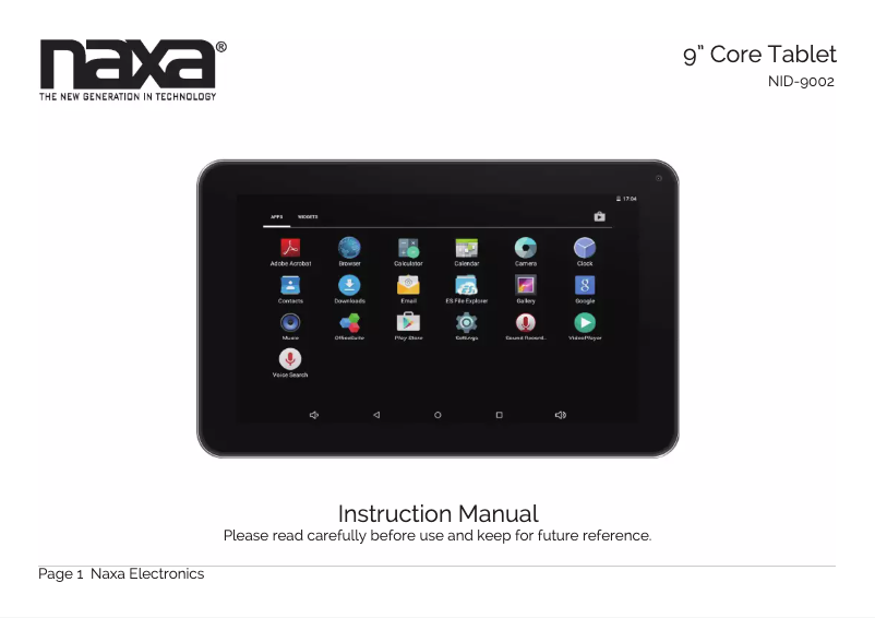 Imagen de la primera página del manual del dispositivo NID-9002