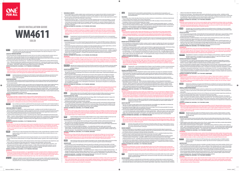 Imagen de la primera página del manual del dispositivo WM 4611