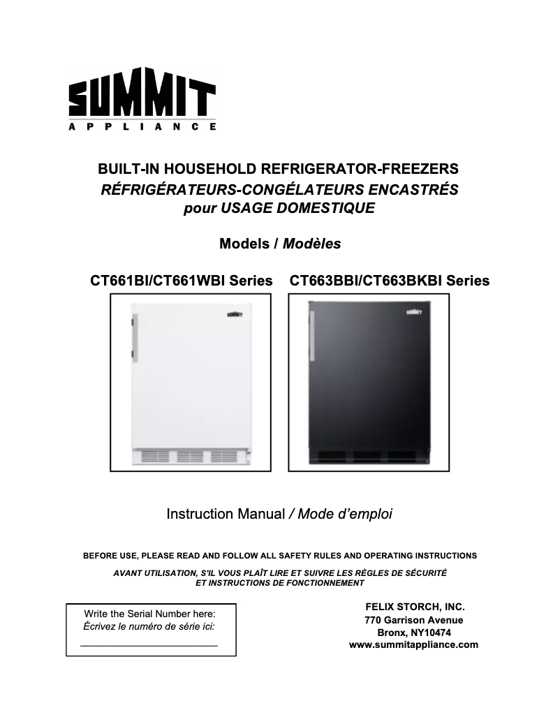 Página 1 del manual Manual de usuario Summit CT663