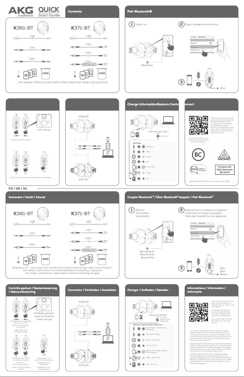 Imagen de la primera página del manual del dispositivo K371-BT