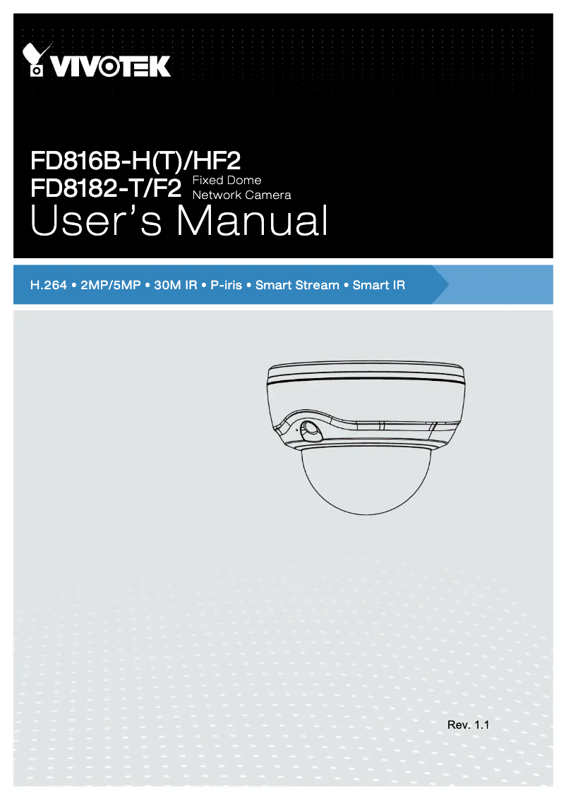 Página 1 del manual Manual de usuario Vivotek FD816B-HT