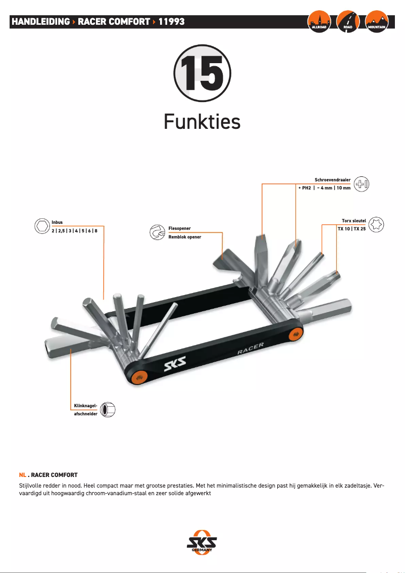 Imagen de la primera página del manual del dispositivo Racer Comfort