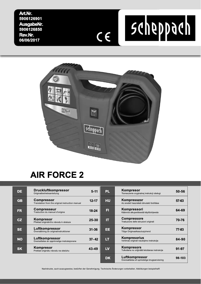 Imagen de la primera página del manual del dispositivo 5906123901