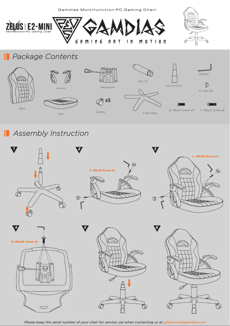 Página nº 1 - Manual de usuario Gamdias Zelus E2 Mini