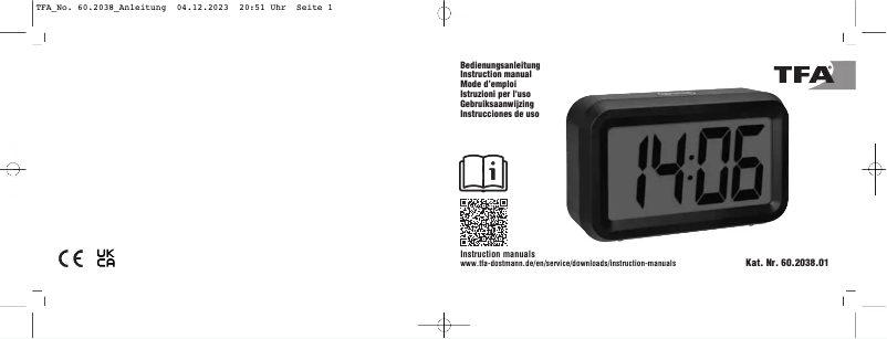 Imagen de la primera página del manual del dispositivo 60.2038.01