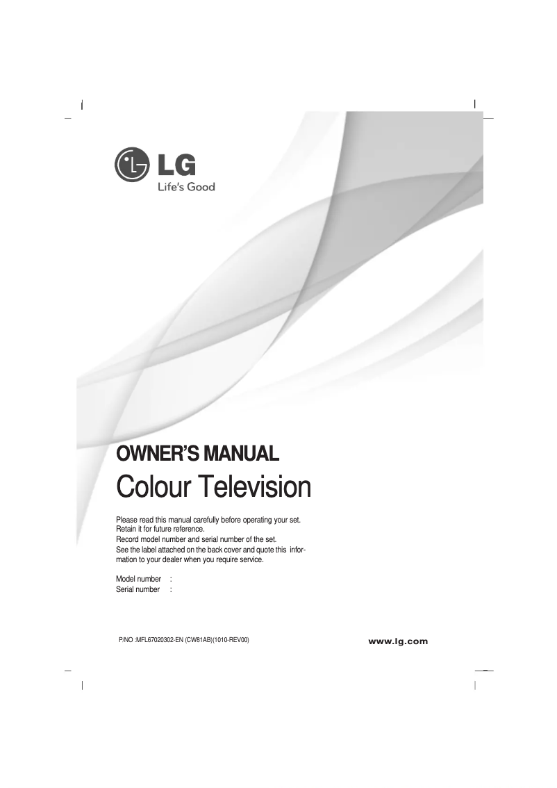 Página nº 1 - Manual de usuario LG 21CD1RG