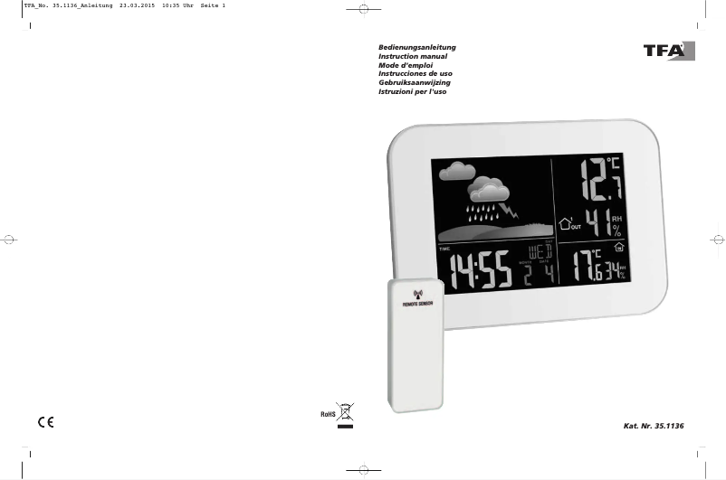 Página nº 1 - Manual de usuario TFA Primavera 35.1136.02