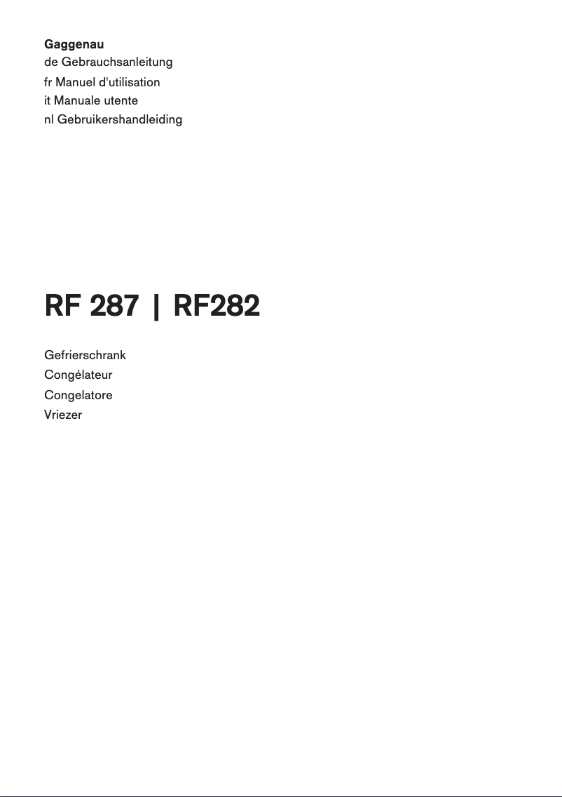 Imagen de la primera página del manual del dispositivo RF287370
