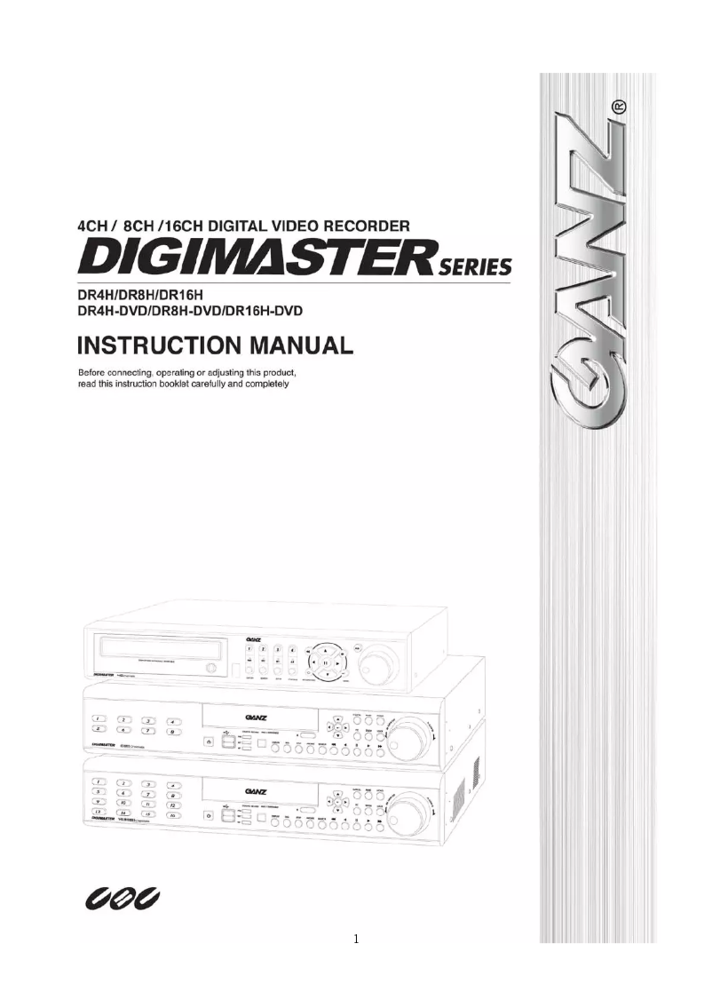 Página nº 1 - Manual de usuario Ganz Digimaster DR4H-DVD
