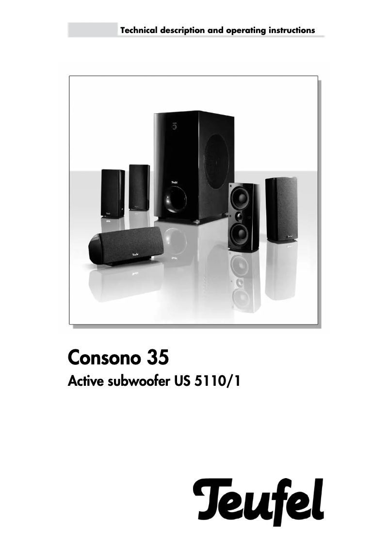 Página 1 del manual Manual de usuario Teufel Consono 35 Mk2 Connect plus